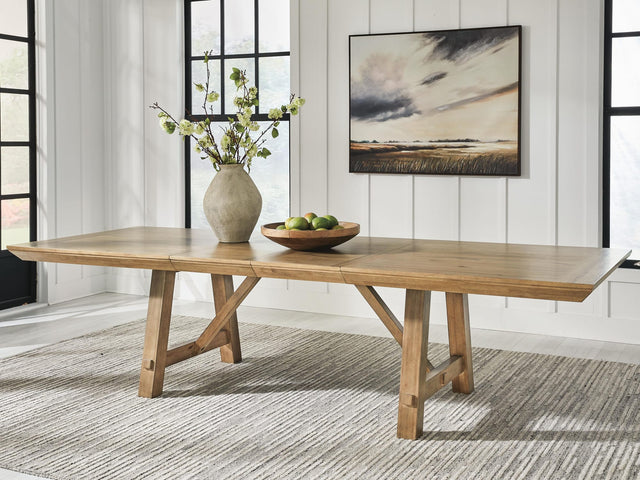 Ridgester Light Brown Dining Extension Table from Ella Furniture