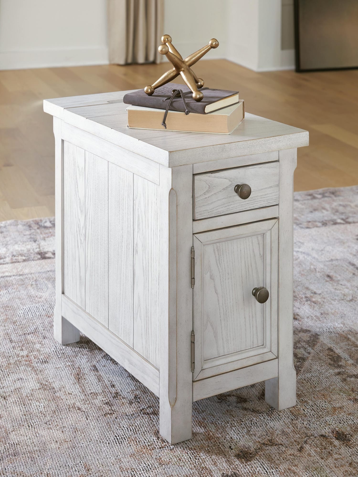 Robbinsdale Antique White Chairside End Table view 7