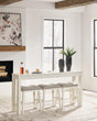 Robbinsdale Antique White Counter Height Dining Table and 3 Barstools Set from Ella Furniture