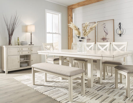 Robbinsdale Antique White Dining Set 2 from Ella Furniture