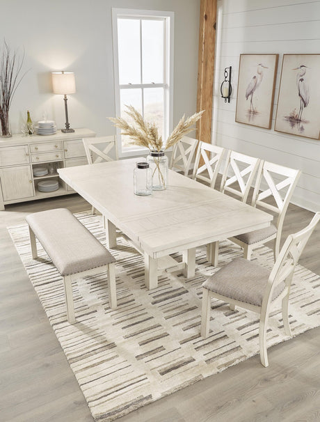 Robbinsdale Antique White Dining Set 2 room view