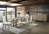 Roco Beige Genuine Marble Dining Room Set view 2