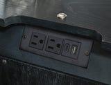 Rowanbeck Gray/Black Upholstered Panel Bedroom Set Queen 5: Bed, Dresser, Mirror, Chest, NightStand from Ella Furniture