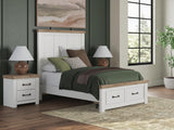 Savonport White/Brown Full Panel Storage Bed from Ella Furniture