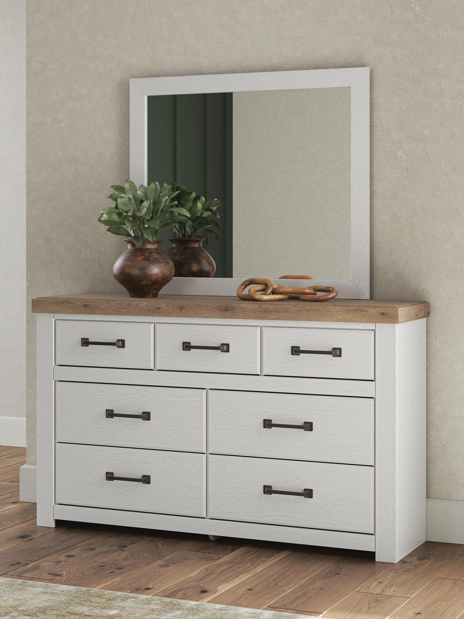 Savonport White/Brown Panel Bedroom Set view 2