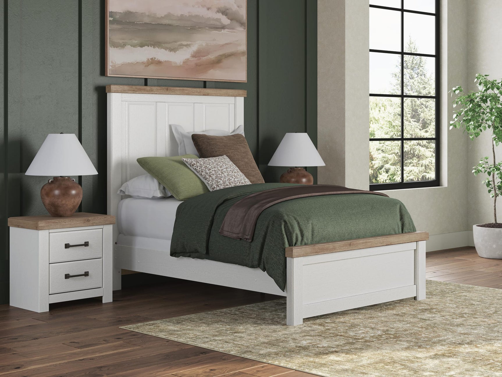 Savonport White/Brown Panel Bedroom Set view 7