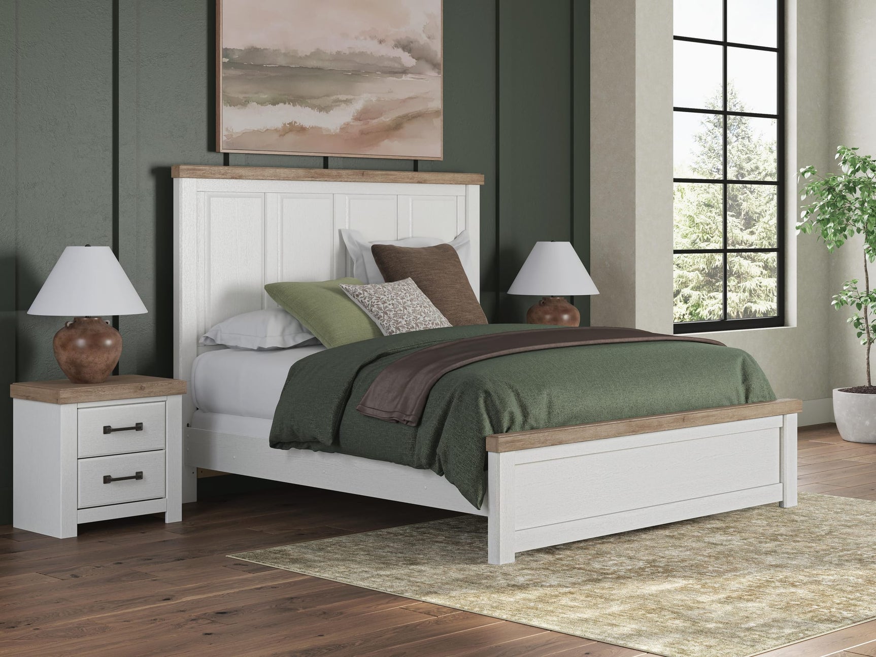 Savonport White/Brown Panel Bedroom Set view 8