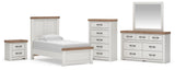 Savonport White/Brown Panel Bedroom Set view 23