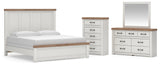 Savonport White/Brown Panel Bedroom Set view 55