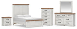 Savonport White/Brown Panel Bedroom Set view 60