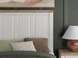 Savonport White/Brown Panel Bedroom Set Full 3: Bed, Dresser, Mirror from Ella Furniture