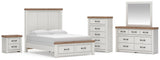 Savonport White/Brown Panel Storage Bedroom Set view 9