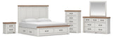Savonport White/Brown Panel Storage Bedroom Set view 40