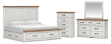 Savonport White/Brown Panel Storage Bedroom Set view 47