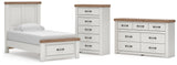 Savonport White/Brown Panel Storage Bedroom Set view 49
