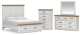 Savonport White/Brown Panel Storage Bedroom Set view 58
