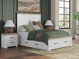 Savonport White/Brown Queen Panel Storage Bed from Ella Furniture