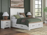 Savonport White/Brown Queen Panel Storage Bed from Ella Furniture
