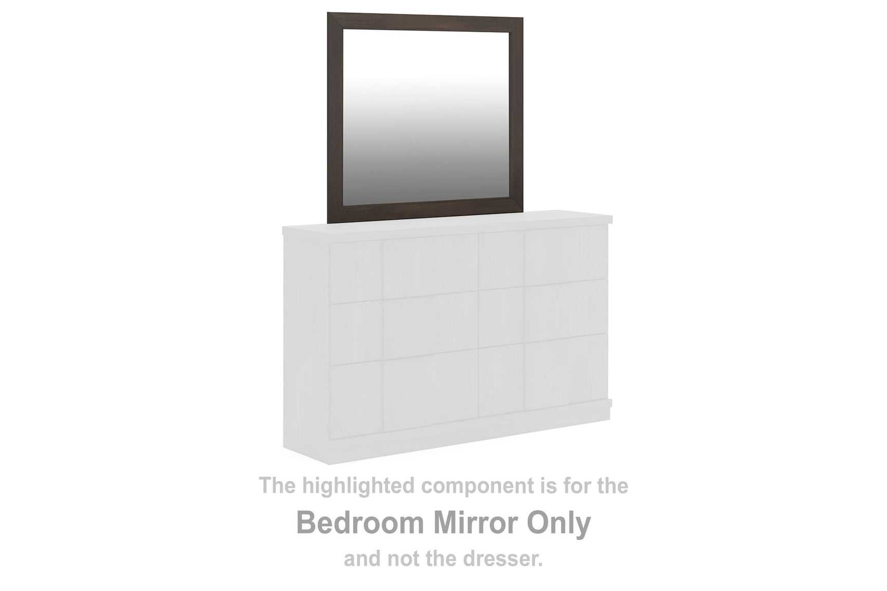 Shaehartin Dark Brown Bedroom Mirror from Ella Furniture