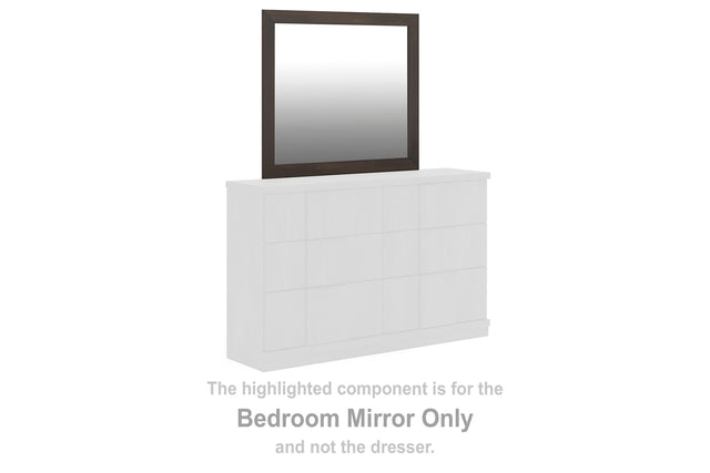 Shaehartin Dark Brown Bedroom Mirror from Ella Furniture