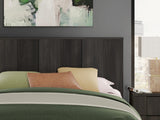 Shaehartin Dark Brown King Panel Platform Bed detail view