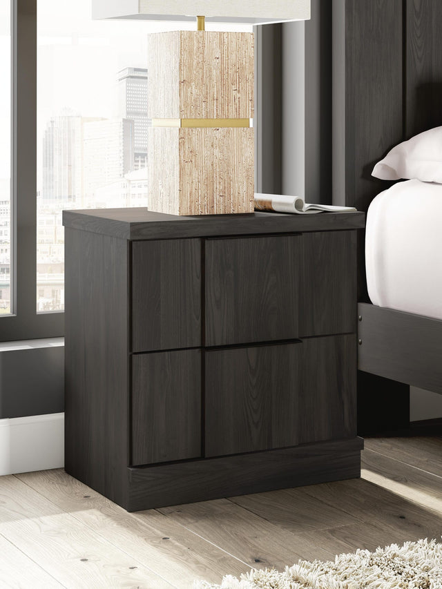 Shaehartin Dark Brown Nightstand from Ella Furniture