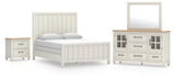 Shaybrock Antique White Panel Bedroom Set from Ella Furniture