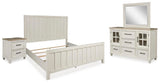 Shaybrock Antique White Panel Bedroom Set view 2