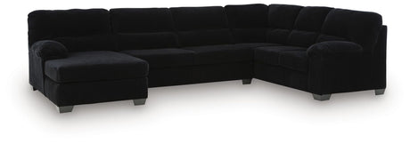 SimpleJoy Onyx 3-Piece Sectional with Chaise view 2