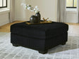 SimpleJoy Onyx Chenille,Velvet Oversized Accent Ottoman from Ella Furniture