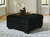 SimpleJoy Onyx Chenille,Velvet Oversized Accent Ottoman from Ella Furniture