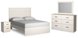 Stelsie White Panel Bedroom Set from Ella Furniture