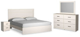 Stelsie White Panel Bedroom Set view 4