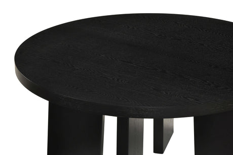 Strouse Contemporary Round Coffee Table in Black view 5