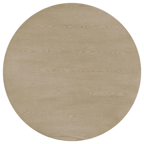 Strouse Contemporary Round Coffee Table in Natural Oak view 4