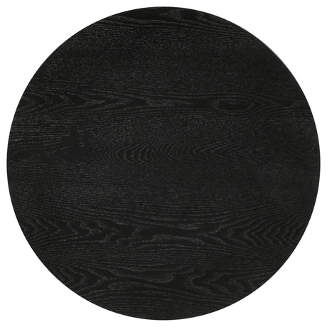 Strouse Contemporary Round End Table in Black view 4