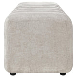 Summer Chenille Upholstered Channel Accent Bench Beige view 5