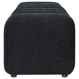 Summer Chenille Upholstered Channel Accent Bench Black view 5