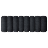 Summer Chenille Upholstered Channel Accent Bench Black view 6