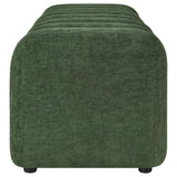 Summer Chenille Upholstered Channel Accent Bench Green view 5