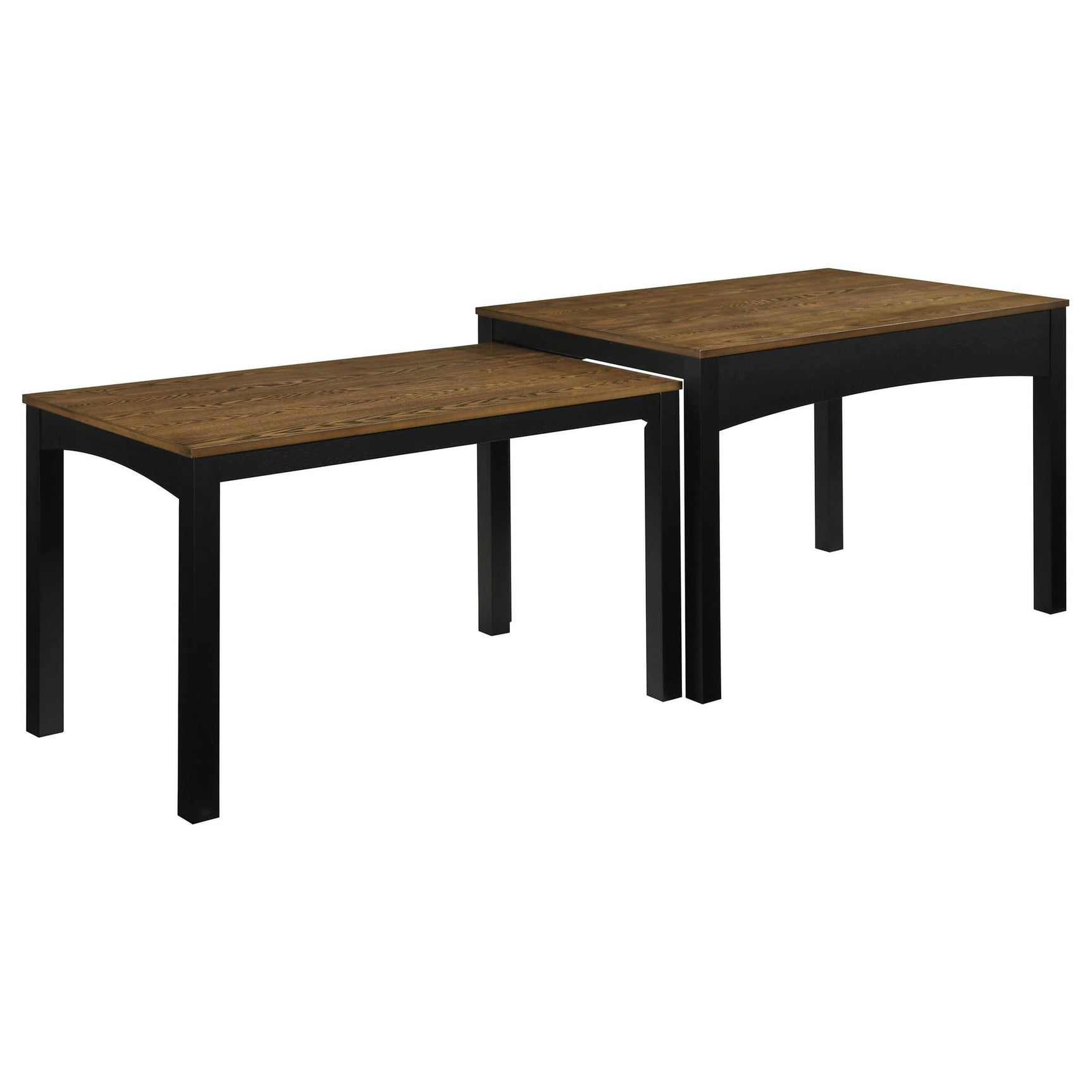 Sykes 47-inch 2-piece Nesting Dining Table Brown and Black from Ella Furniture