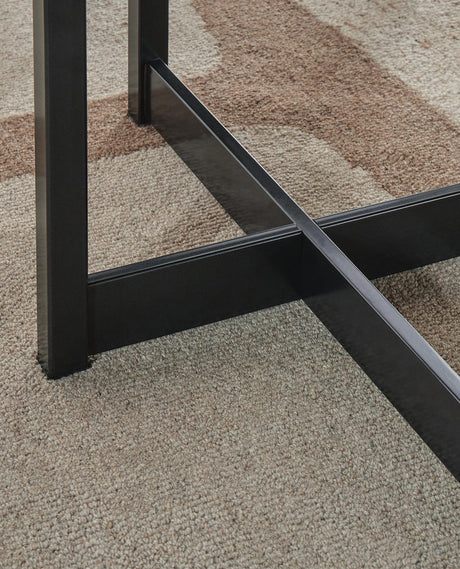 Tomtyn Light Brown Dining Set finish detail