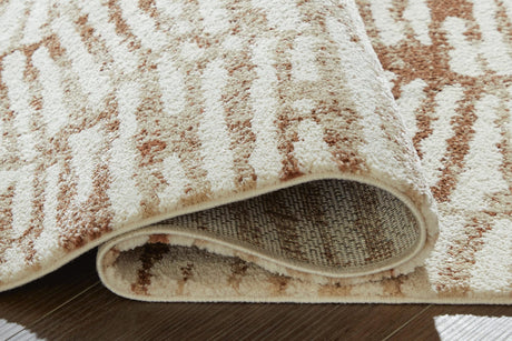 Uduak Cream/Tan/Rust Large Rug detail view