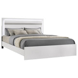 Viana Touch-Control LED Eastern King Platform Bed White High Gloss view 3