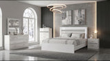 Viana Touch-Control LED Queen Platform Bed White High Gloss view 9