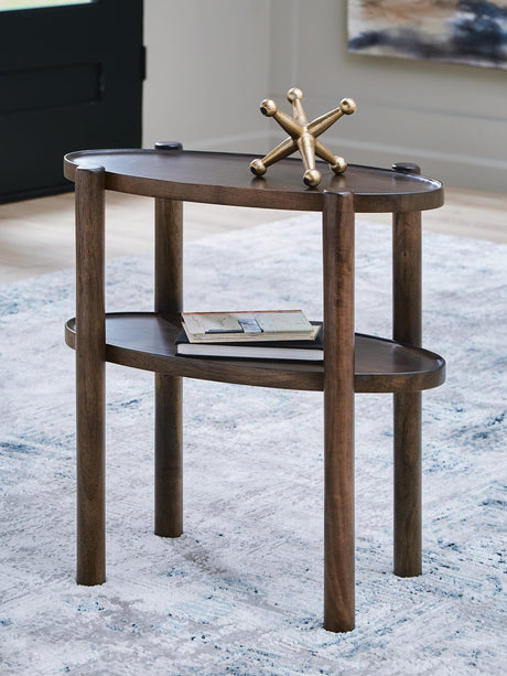 Wiattbury Gray Brown Accent Table from Ella Furniture