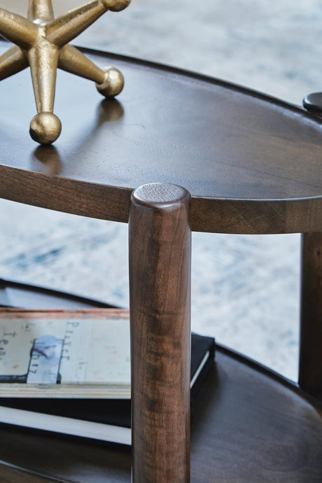 Wiattbury Gray Brown Accent Table detail view