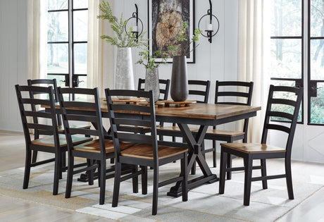 Wildenauer Brown/Black Dining Set from Ella Furniture