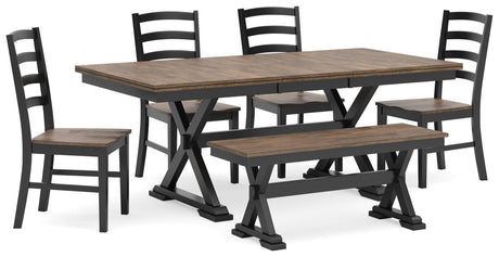 Wildenauer Brown/Black Dining Set view 2