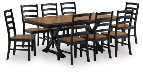 Wildenauer Brown/Black Dining Set view 7